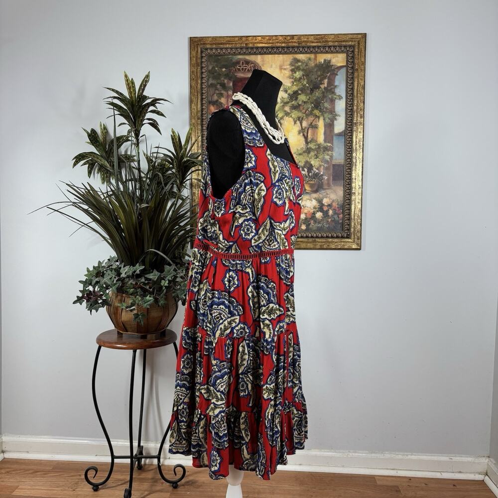 Maurices Women Dress LG Sleeveless Strap Back Pullover Resort Sundress Boho - Picture 4 of 11